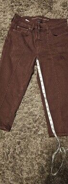 American Eagle Outfitters Straight Leg Capris in Deep Brown Size 6